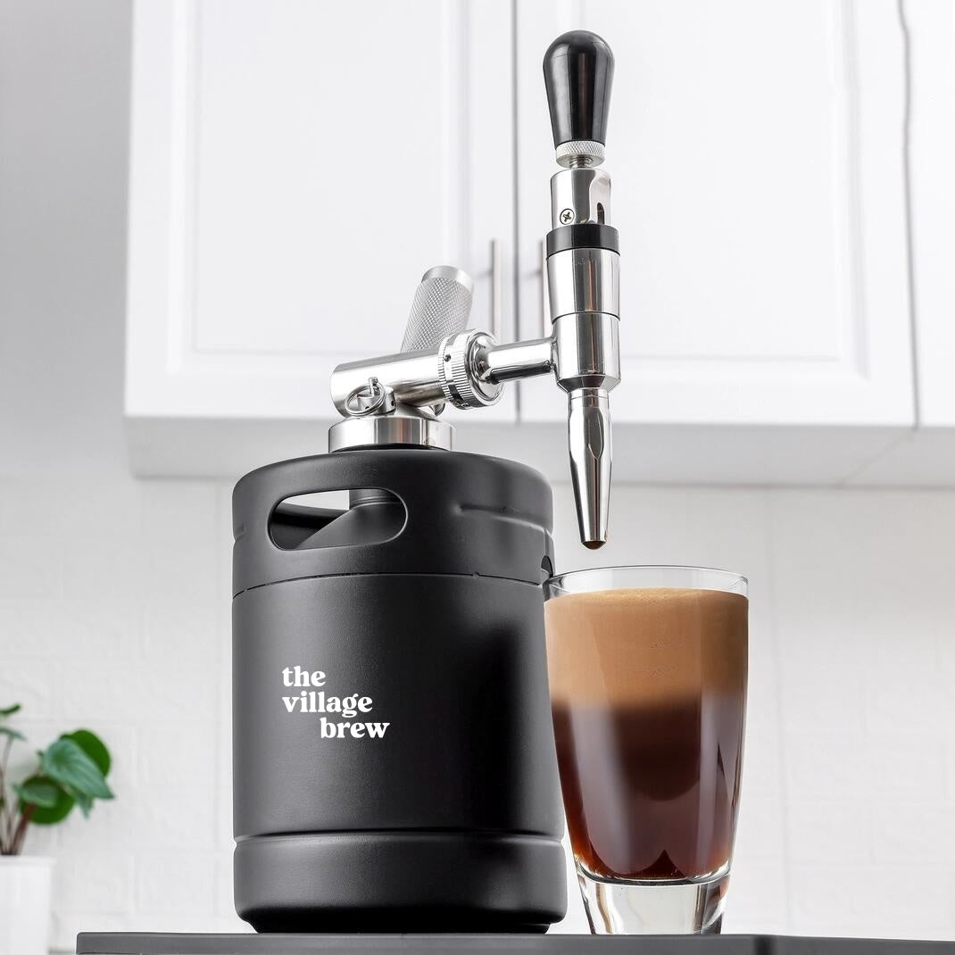 Village Brew Nitro Coffee 2L dimple black mini keg