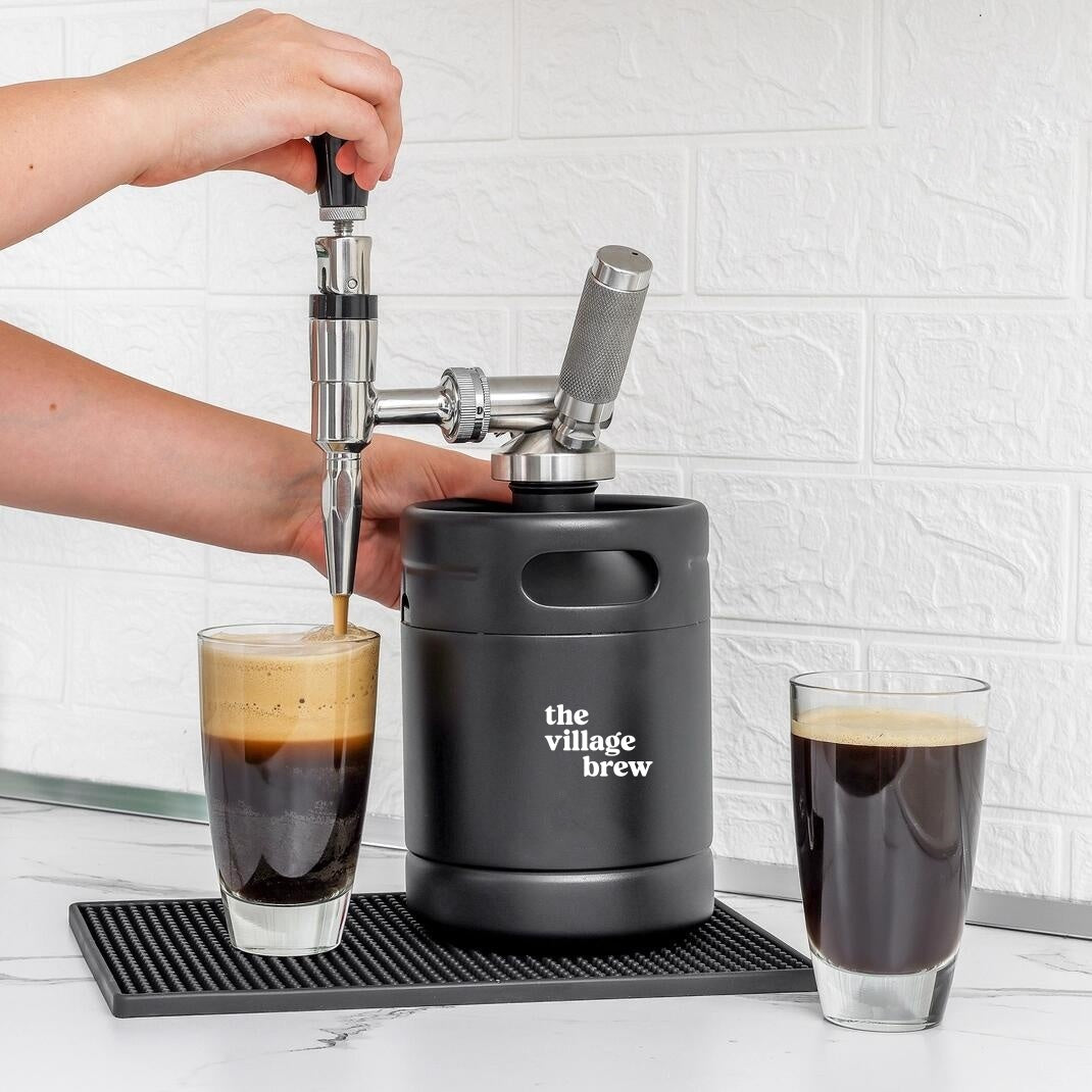 Village Brew Nitro Coffee 2L dimple black mini keg