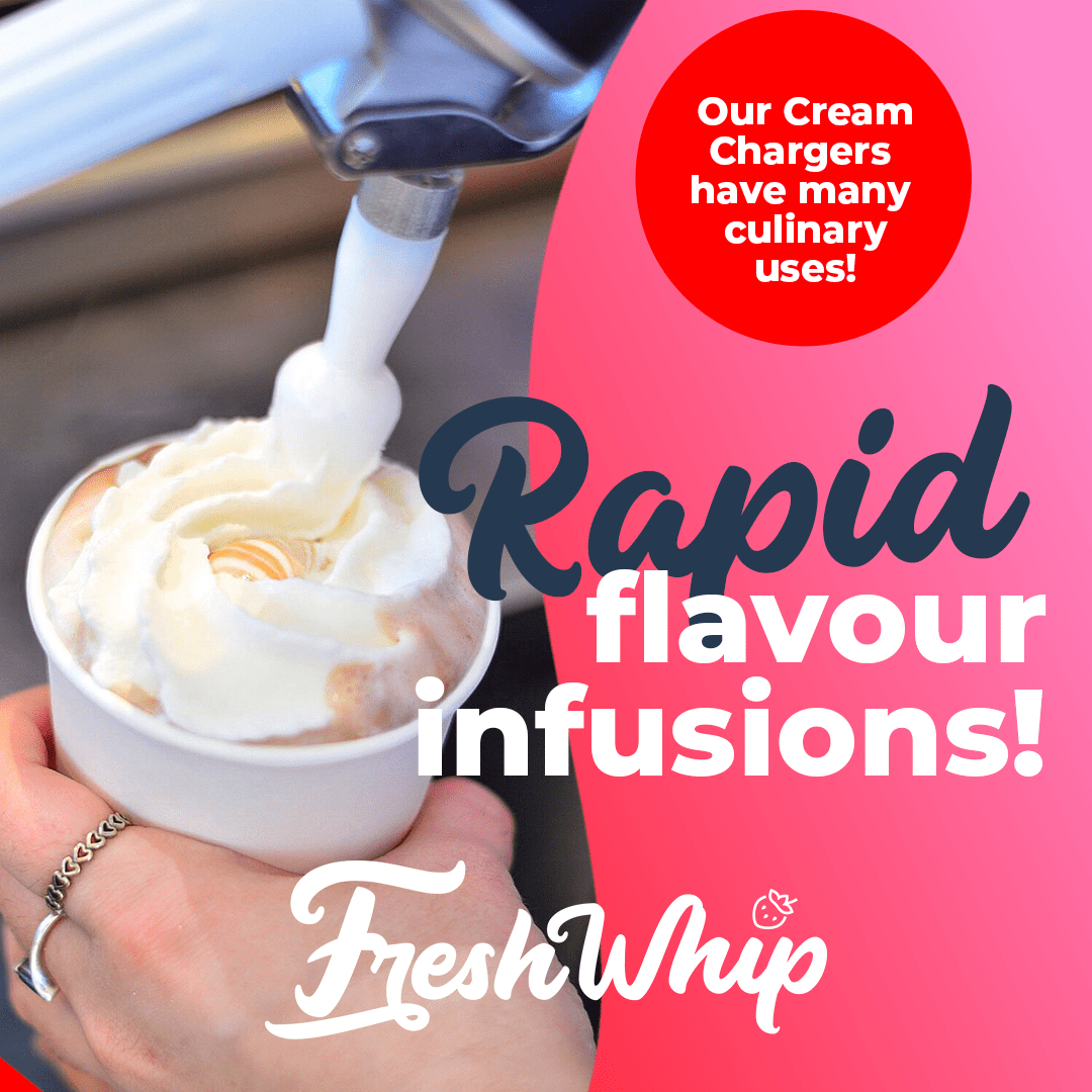 FreshWhip Strawberry Flavour 8.2g Infusion N2O Cream Chargers - 10pks