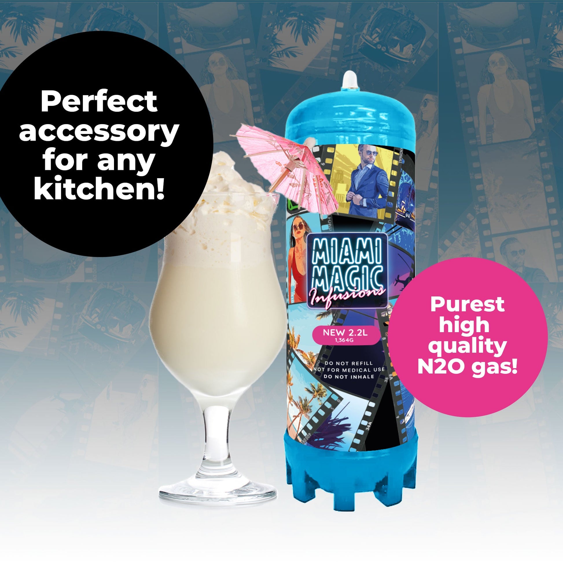 Miami Magic 9g! Cream Chargers - 10pks