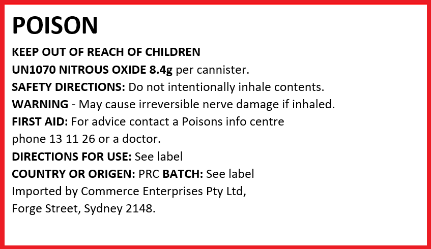 Whipped Cream Chargers 8.4g 10pks