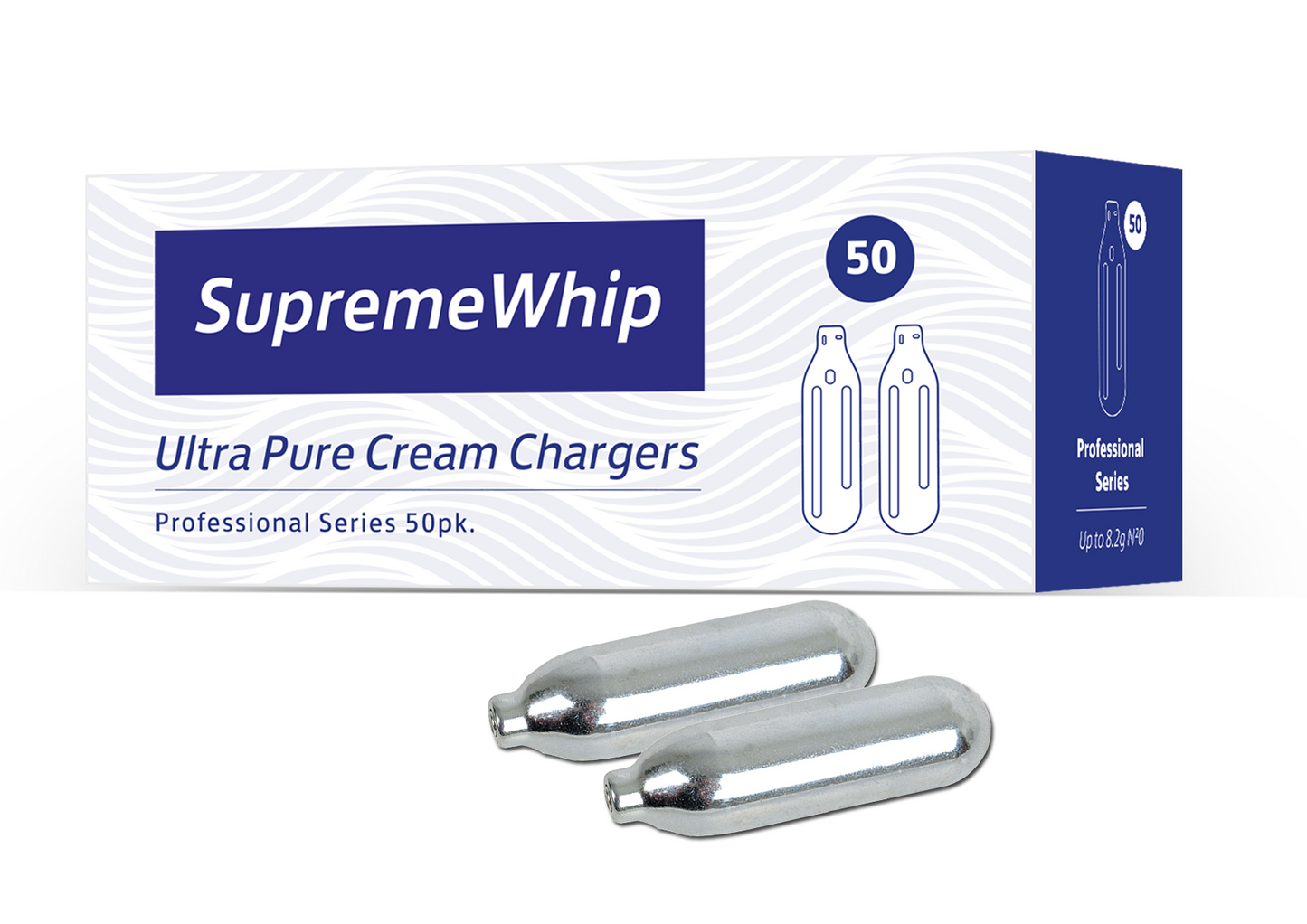 Pure Nitrous Oxide Cream Chargers 8.2g 50pks