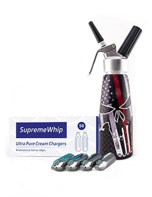 SupremeWhip Cream Chargers + 0.5L SKULL Print Dispenser Media 1 of 5