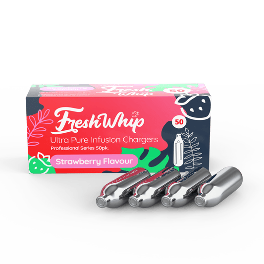 Strawberry Flavour 8.2g Pure N2O Cream Chargers