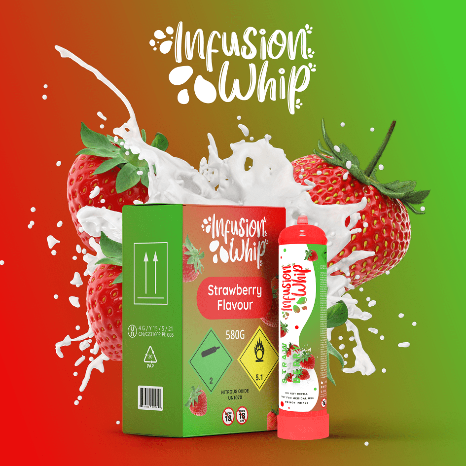 Strawberry Flavor N2O Cream Charger Canister 