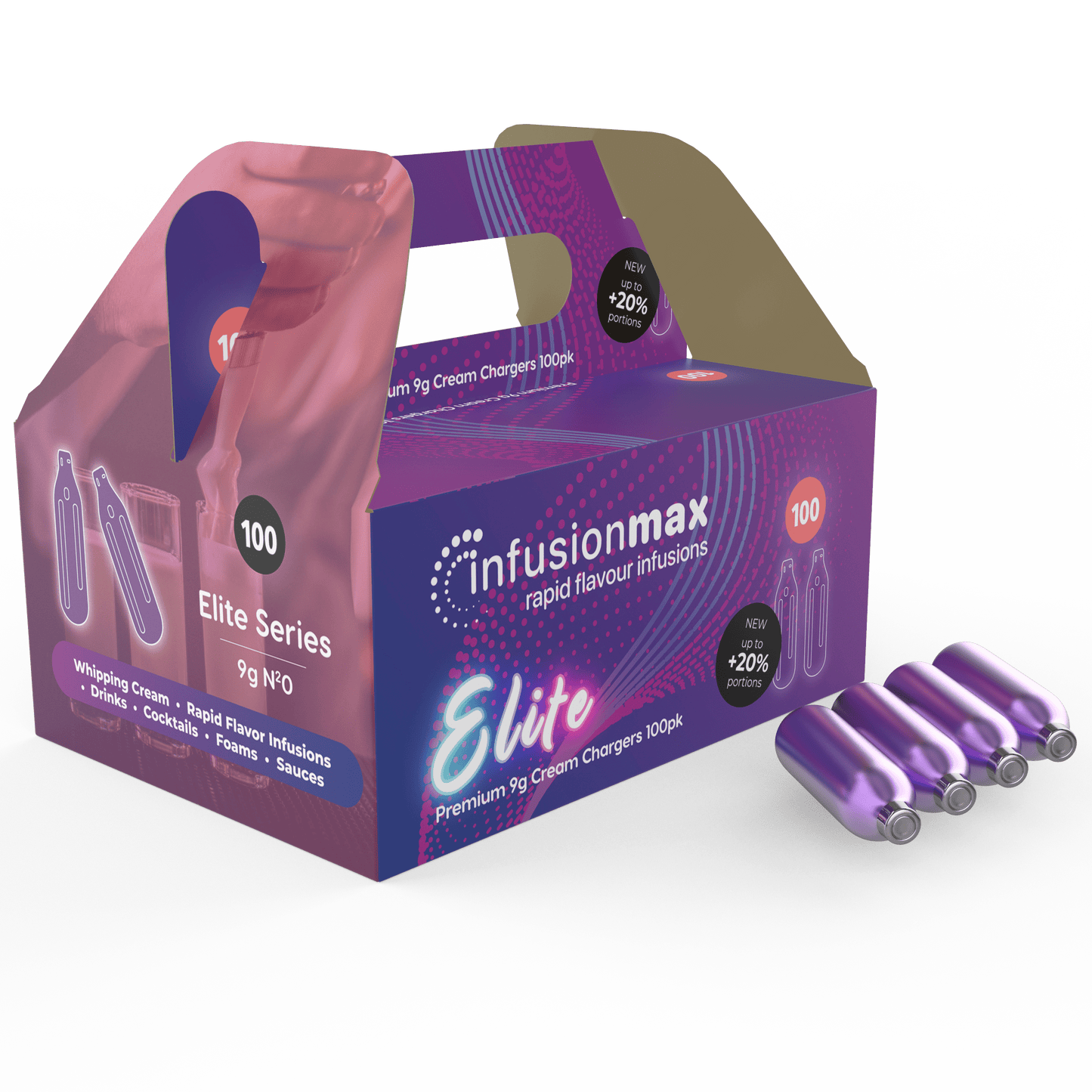 Buy InfusionMAX Elite Purple Nitrous Oxide (N2O) 9g Cream Chargers